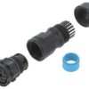 Złącze okrągłe X-Lok, wtyk, motaż na przewód, PIN: 5 żeńskie ze stykami IP68 DC-05BMFB-QL8LPP