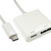 Kabel adaptera, 4K, do wyświetlaczy: 1, USB C, DisplayPort