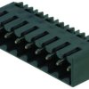 Pin header, 8 pole, pitch 3.5 mm, angled, black, 1761602001