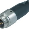 Plug, 3 pole + PE, screw connection, screw locking, straight, 99 2443 282 04