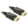 Delock 82425 DisplayPort Cable 5m Black 4K UHD Gold-Plated Triple Shielding