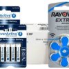 120 x baterie do aparatów słuchowych Rayovac Extra Advanced 675 + 4xLR6 + 4xLR03 everActive Pro Alkaline