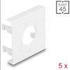 81393 Easy 45 module cover hole Ø 19.2 mm, 5 pieces, white