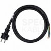 Przewód zasilający SPZ gumowy ONPD 3x2,5mm2 z wtyczką prostą [2P+Z] Uni-Schuko czarny IP44 3m NEKU