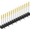 Pin header, 15 pole, pitch 2.54 mm, angled, black, SL10SMD13015S