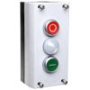 Kaseta Sterownicza 3-Otworowa Start/Stop/Lampka Biała 2Z 2R Szara Ip67...