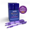 Swash BBT40BU 40 Premium Triangle BP Rubber Grip Purple Blue - 3 FREE