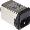 Filtr wejściowy złącza IEC2 6A IEC/EN 60939 Schaffner Montaż na panelu 5 x 20mm