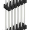 Pin header, 12 pole, pitch 2.54 mm, straight, black, 10080324