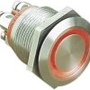 Bulgin MPI002/TERM/AM Przycisk wandaloodporny MPI002/TERM/AM, 19.2 mm, 24 V/DC, 0.05 A, 1 szt.