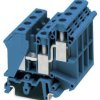 Złączka szynowa bezpiecznikowa Phoenix Contact poziomy: Podwójny 20 → 6AWGŚruba UK 10-TWIN BU 76A 800 V
