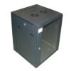 Szafa 19cali wisząca KERN 15U 600x600 RAL9004 szkło