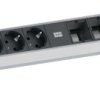 DESK2 listwa zasilająca 6M, 3x 230V(schuko) + 3x pusty moduł, kolor biały, Ba