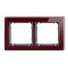 DECO Ramka podwójna - efekt szkła (ramka: bordowa spód: grafitowy) bordowy 14-11-DRS-2