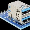 41865 USB 3.0 pin header socket > 2 x USB 3.0 A socket, vertical