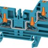 Through terminal block, push-in connection, 2.5 mm², 24 A, 8 kV, blue, 2847340000