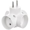 Rozgałeźnik wtyczkowy 3x2P +1xEuro biały R-43
