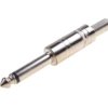 Wtyk JACK 6,3mm mono, obudowa metalowa niklowana