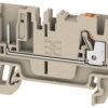 Through terminal block, push-in connection, 0.5-2.5 mm², 2 pole, 24 A, 8 kV, dark beige, 1513970000