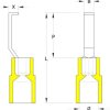 Insulated pin cable lug, 4.0-6.0 mm², 4.6 mm, yellow, 1216230000