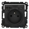 SIMON55 czarny TGZ1ZUSB2CA.01/149 Gn.zu + USB A+C