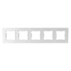 Ramka pięciokrotna, szklana, biała, QUAD Electromalt, QAD1005GW