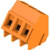 PCB terminal, 3 pole, pitch 5.08 mm, AWG 24-14, 15 A, screw connection, orange, 1716130000