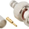 BNC plug 50 Ω, RG-59, RG-62, Belden 8221, Belden 9228, crimp connection, straight, 112118