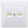 Akcent Gniazdo Komputerowe Podwójne Rj45 Kat.5E Forex Białe Gpk-2A/F/00