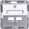 Impresja Obudowa Gniazda Komputerowego Podwójnego Skośna Srebrna Gpk-2Ys/P/18