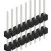 Pin header, 9 pole, pitch 2.54 mm, straight, black, 10050949