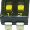 DIP switche, 2 pole, straight, 25 mA/24 VDC, IKD0203000