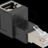 87861 RJ45 plug to RJ45 jack Adapter Cat.6A 90° upwards angled