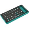 Zestaw kluczy nasadowych 1/4” 4-14mm 19elem. 72T CrV wkład EVA STALCO S026391472