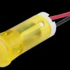 QS103XXY12 Indicator LED, 12 V DC, 10 mm, wired, yellow