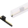 Pin header, 20 pole, pitch 2.54 mm, angled, black, SLLP5SMD03820SBSM