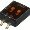DIP switche, On-Off, 2 pole, straight, 25 mA/24 VDC, IKH0203000