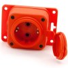 Gniazdo gumowe (TPE) pojedyncze schuko IP44 16A 2P+Z, kolor pomarańczowy, TRGP-1SCH