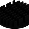 LED heatsink, (Ø x H) 40 x 10 mm, 12.66 to 2.5 K/W, black anodized, 10037066