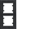 Lumina passion Ramka 2-krotna pionowa aluminium czarne WL9123