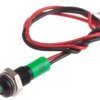 Lampka kontrolna do montażu panelowego 24V dc, zielona 6mm LED Wyprowadzenia RS PRO