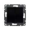 VENA Łącznik świecznikowy z klawiszem bez ramki 16AX250V czarny mat 510915