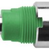 4 mm socket, flat plug connection, mounting Ø 12.2 mm, CAT III, green, SEB 7080 NI / GN