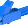 Alligator clip, blue, max. 11 mm, L 54 mm, CAT II, socket 4 mm, 24.0157-23