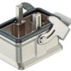 Carrier housing, size Han-Compact, zinc die casting, longitudinal bow locking, IP65, 09140010308