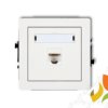 DECO Gniazdo komputerowe RJ45 kat.5e 8-stykowy biały mat 25DGK-1 KARLIK