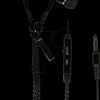 HS0021 Zipper stereo in-ear headset with remote, black