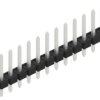 Pin header, 12 pole, pitch 2.54 mm, straight, black, 10058365
