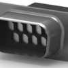 D-Sub plug, 9 pole, standard, unequipped, straight, crimp connection, 205204-4