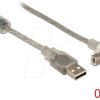 84811 USB 2.0 cable, A connector to B connector, angled, 0.5 m